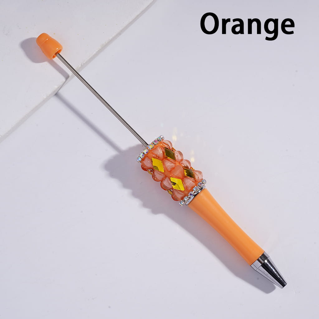 Glittery Hearts and Rhombus Multi-Color AB Rhinestone Chains Beadable Pens