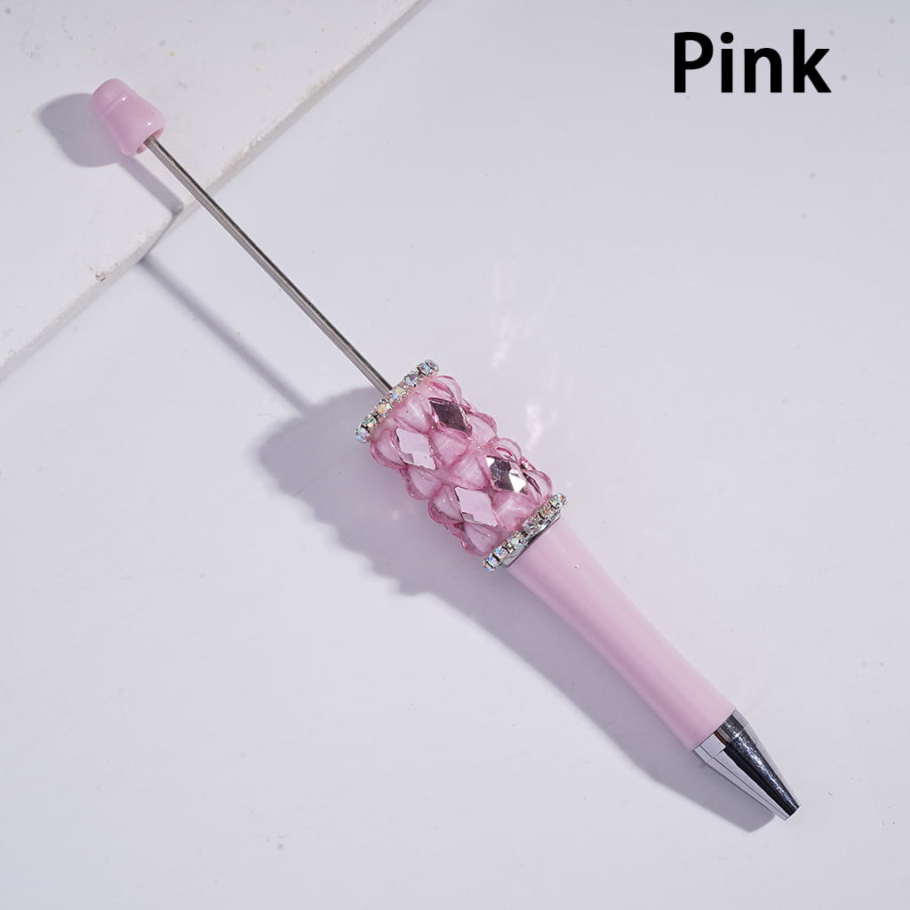 Glittery Hearts and Rhombus Multi-Color AB Rhinestone Chains Beadable Pens
