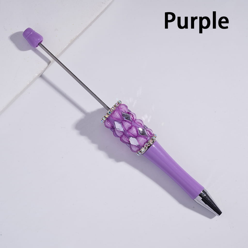 Glittery Hearts and Rhombus Multi-Color AB Rhinestone Chains Beadable Pens