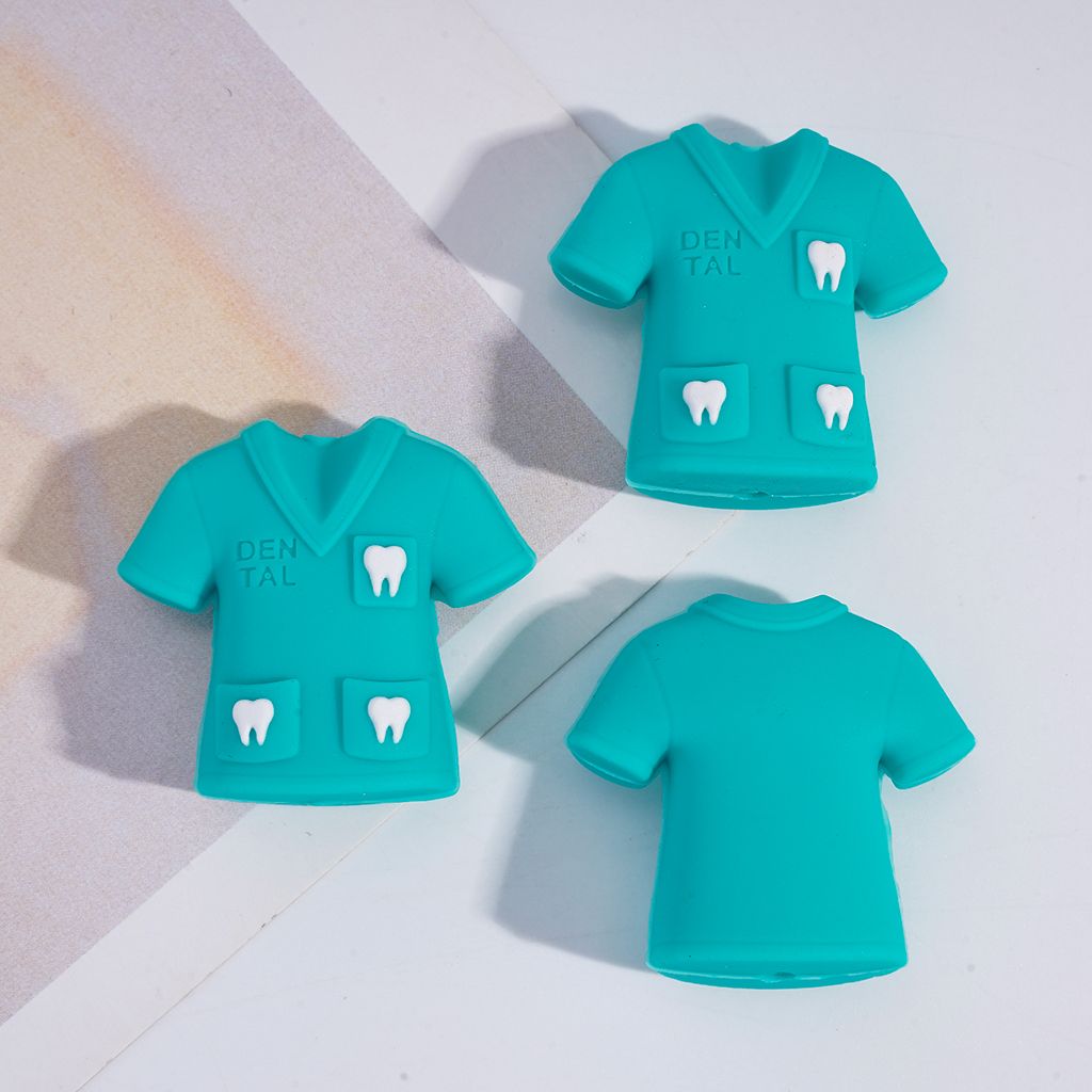 3D Dental Series Dentist Uniform, Mouthwash & Teeth Designs Silicone Focal Beads