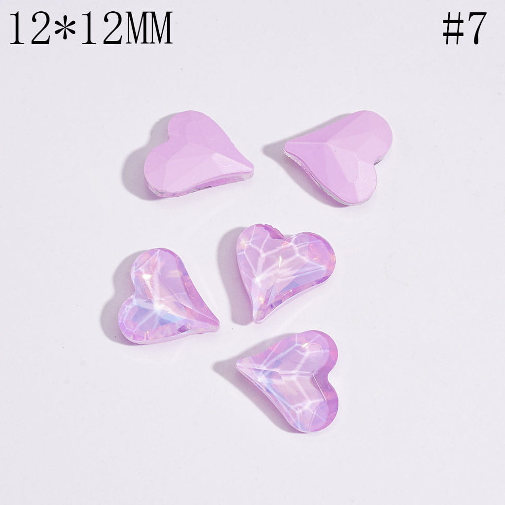 DIY Mini Shiny Acrylic Peach Heart for Beads Jewelry Accessories, 12*12MM, Multi-Color