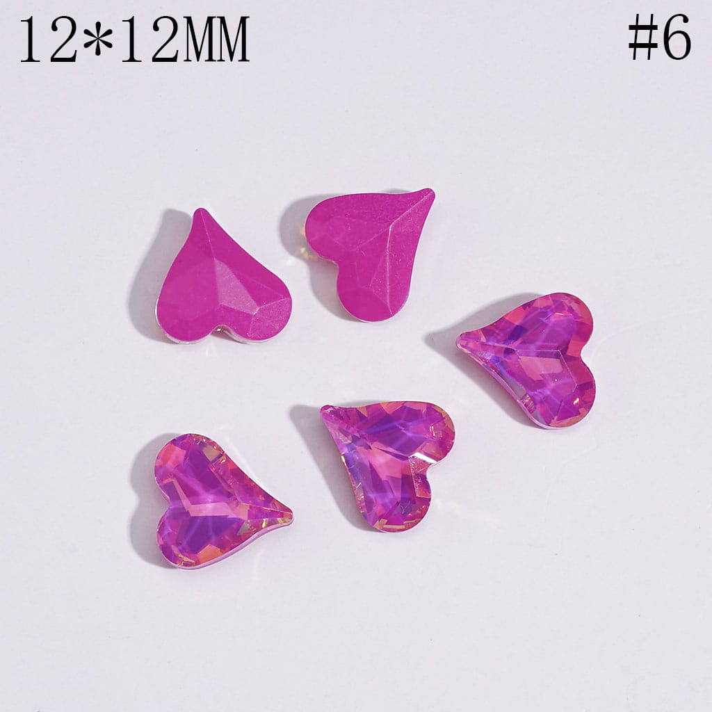 DIY Mini Shiny Acrylic Peach Heart for Beads Jewelry Accessories, 12*12MM, Multi-Color