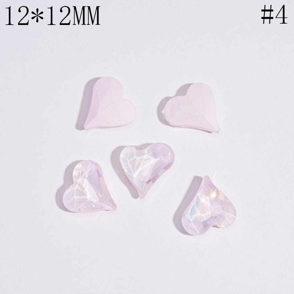 DIY Mini Shiny Acrylic Peach Heart for Beads Jewelry Accessories, 12*12MM, Multi-Color