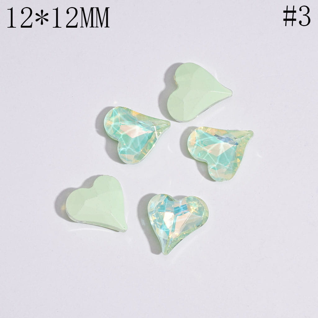 DIY Mini Shiny Acrylic Peach Heart for Beads Jewelry Accessories, 12*12MM, Multi-Color