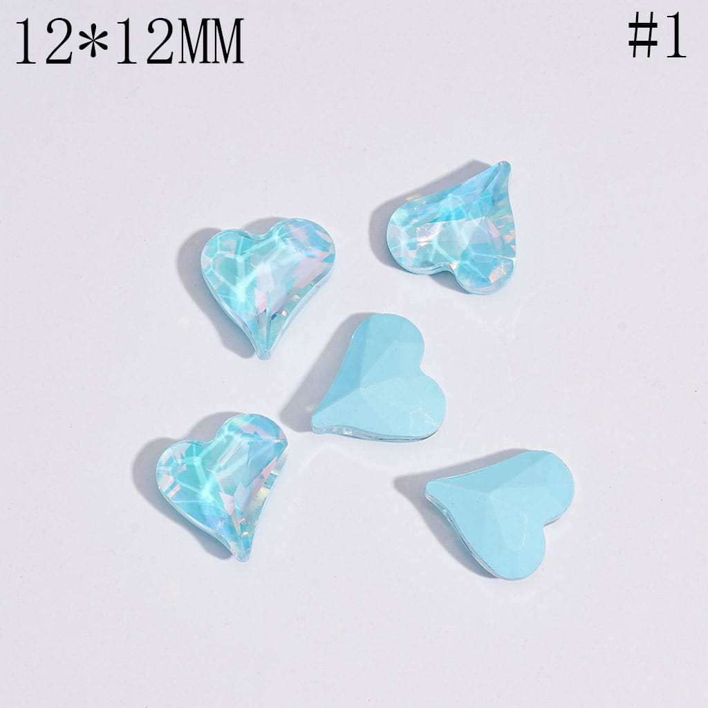 DIY Mini Shiny Acrylic Peach Heart for Beads Jewelry Accessories, 12*12MM, Multi-Color