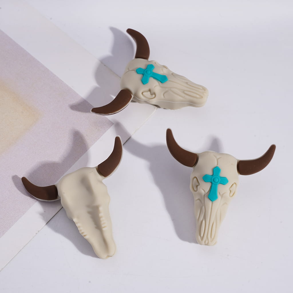 3D Diverse Charming Cowboy Charm West Theme Silicone Focal Beads