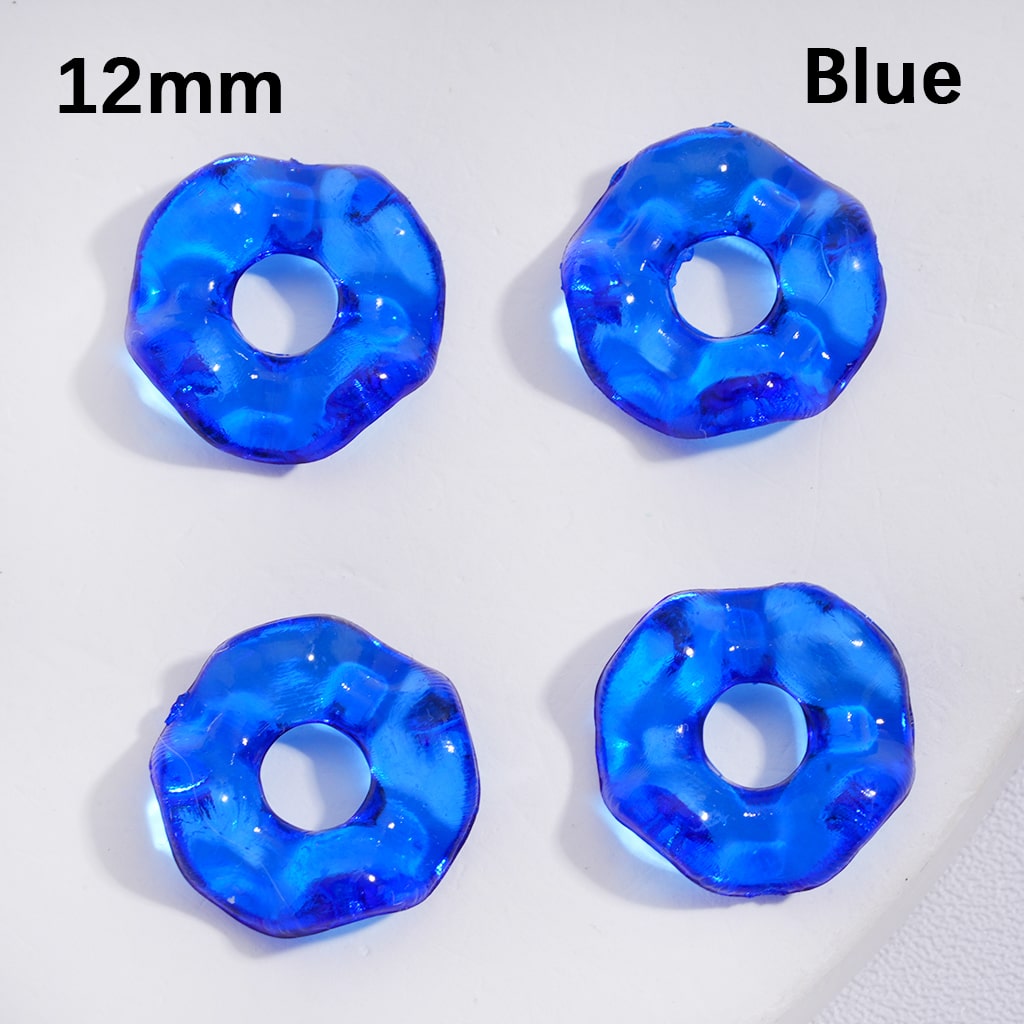 Wavy Translucent Shape Spacer Acrylic Beads Multi-Color 12MM (Single Color is available for 1450pcs(whole bag) Only)