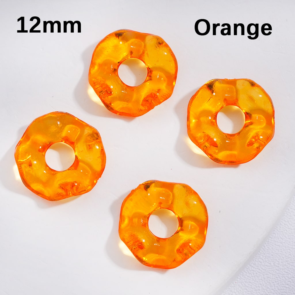Wavy Translucent Shape Spacer Acrylic Beads Multi-Color 12MM (Single Color is available for 1450pcs(whole bag) Only)