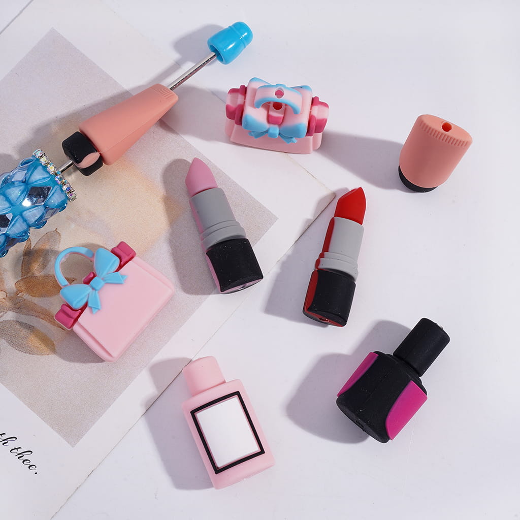 3D Cosmetics Series Silicone Focal Beads in Sweet Girl Style