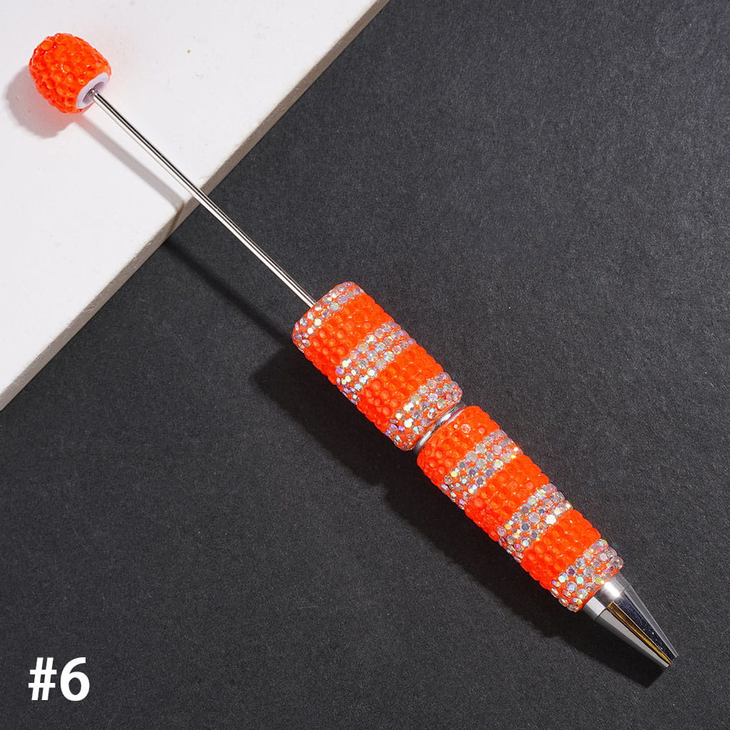 Sparkling Clear & AB Rhinestone Full-Covered Beadable Clay Pens, Multi-Color