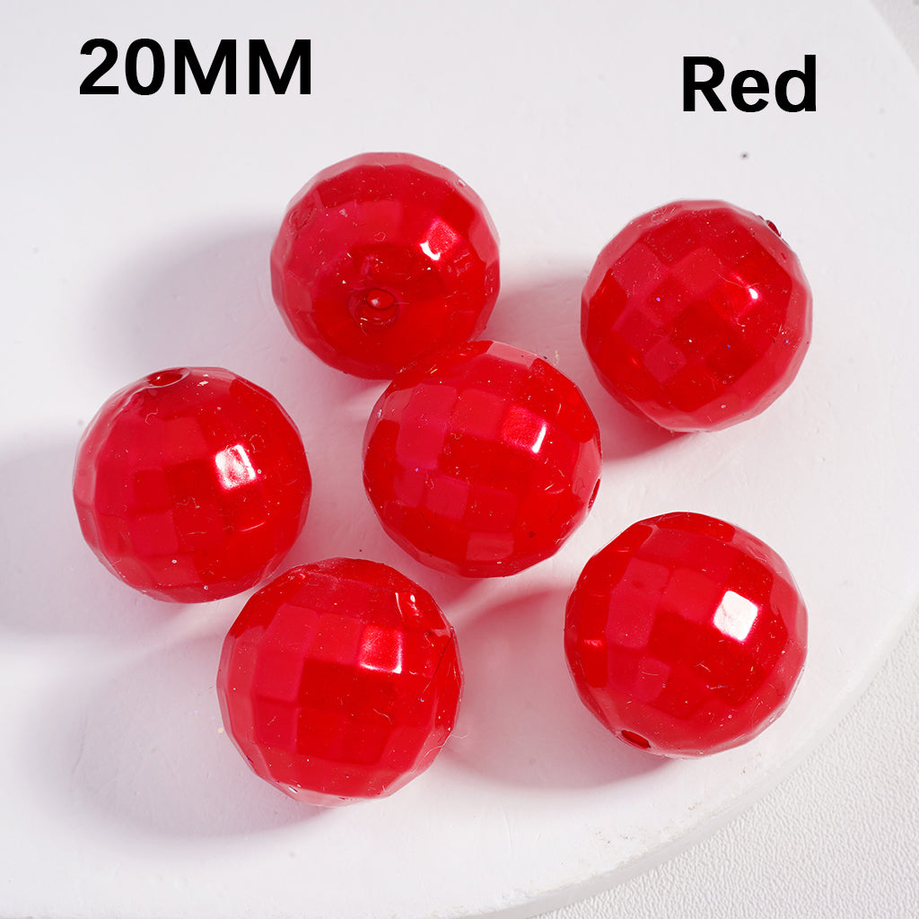 Glossy Round Design Vibrant Multi Color Large Acrylic Beads 20MM (Single Color is available for 120pcs(whole bag) Only)