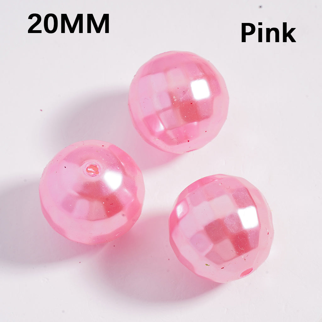 Glossy Round Design Vibrant Multi Color Large Acrylic Beads 20MM (Single Color is available for 120pcs(whole bag) Only)