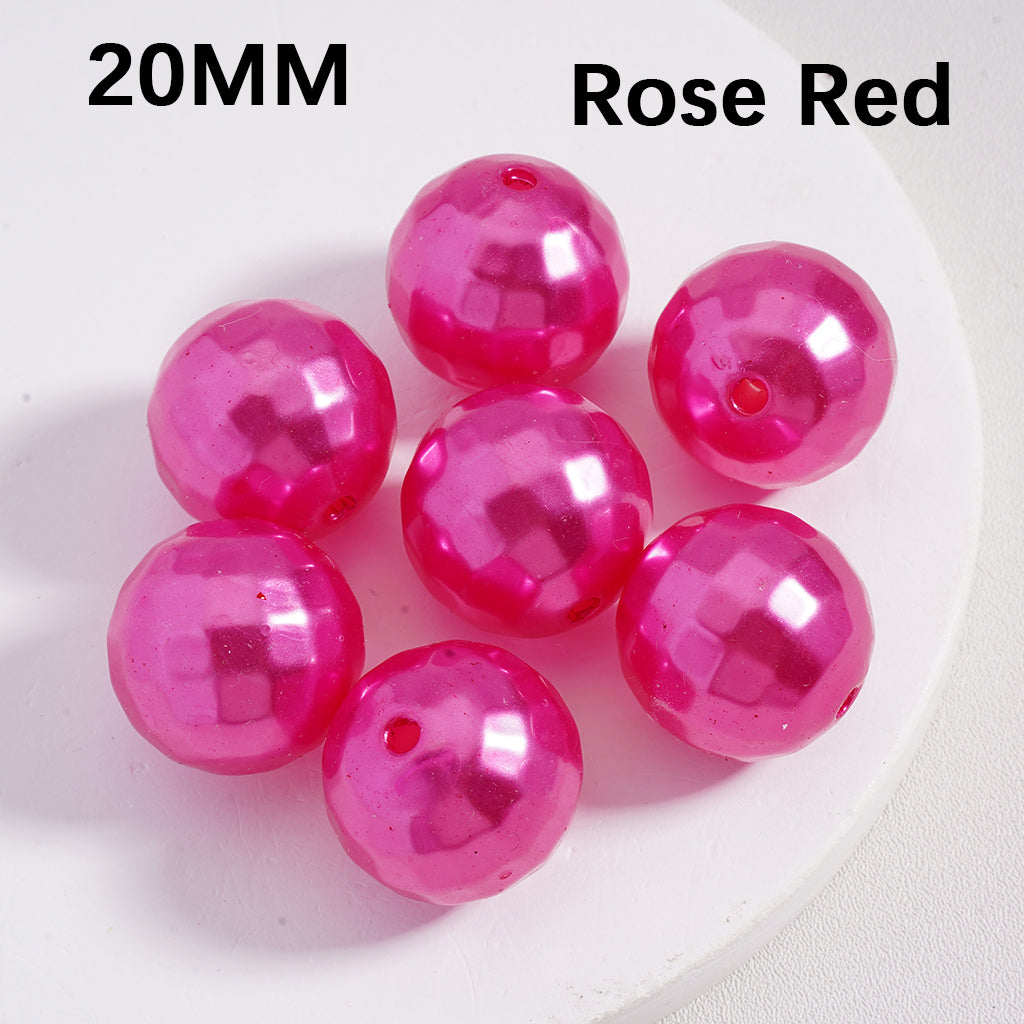 Glossy Round Design Vibrant Multi Color Large Acrylic Beads 20MM (Single Color is available for 120pcs(whole bag) Only)