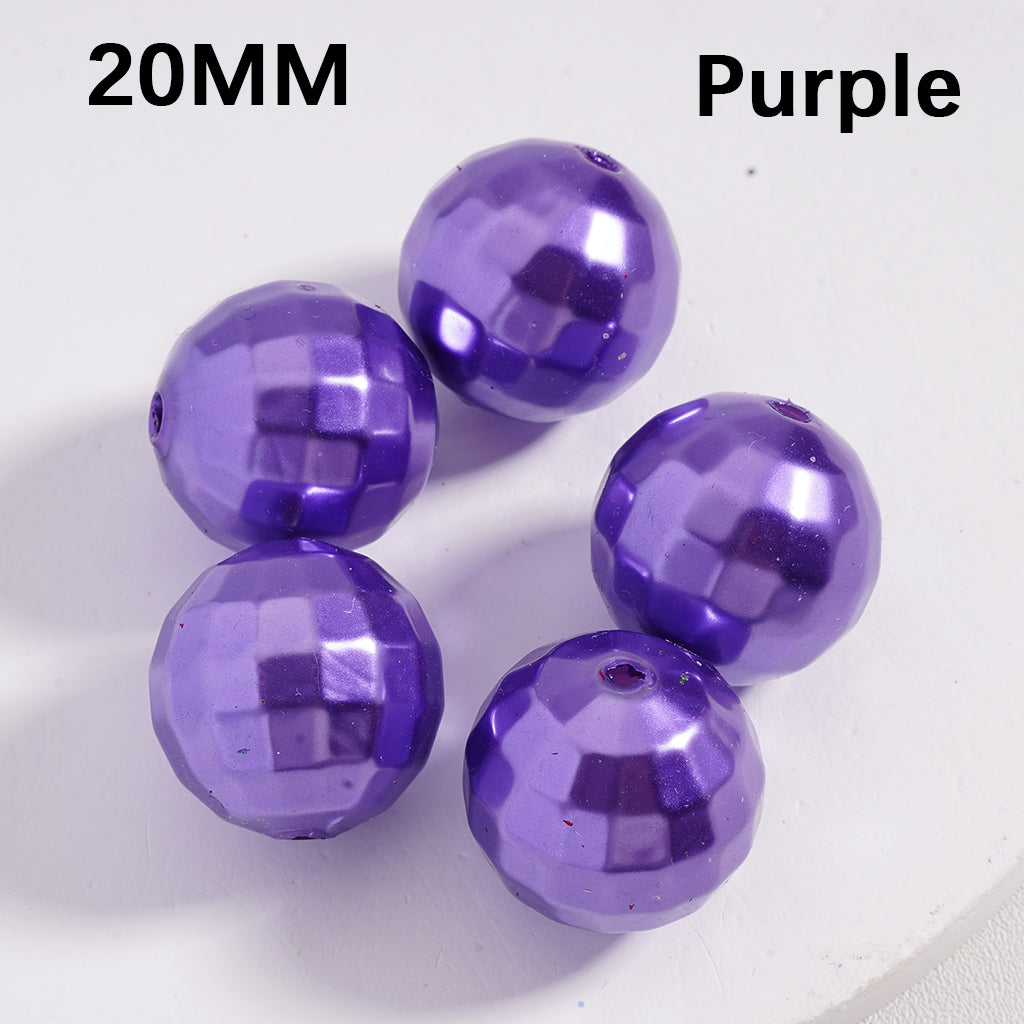 Glossy Round Design Vibrant Multi Color Large Acrylic Beads 20MM (Single Color is available for 120pcs(whole bag) Only)