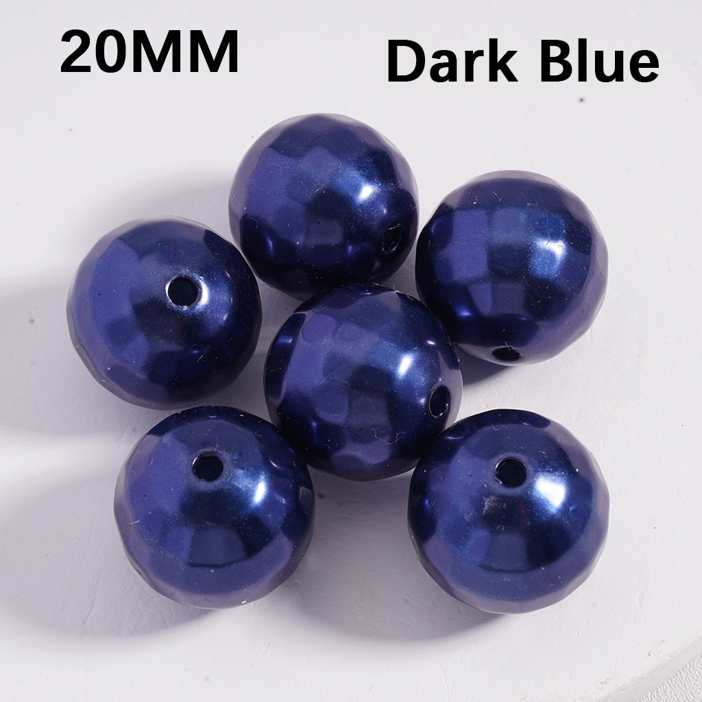 Glossy Round Design Vibrant Multi Color Large Acrylic Beads 20MM (Single Color is available for 120pcs(whole bag) Only)