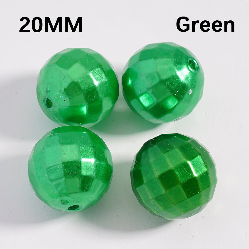 Glossy Round Design Vibrant Multi Color Large Acrylic Beads 20MM (Single Color is available for 120pcs(whole bag) Only)