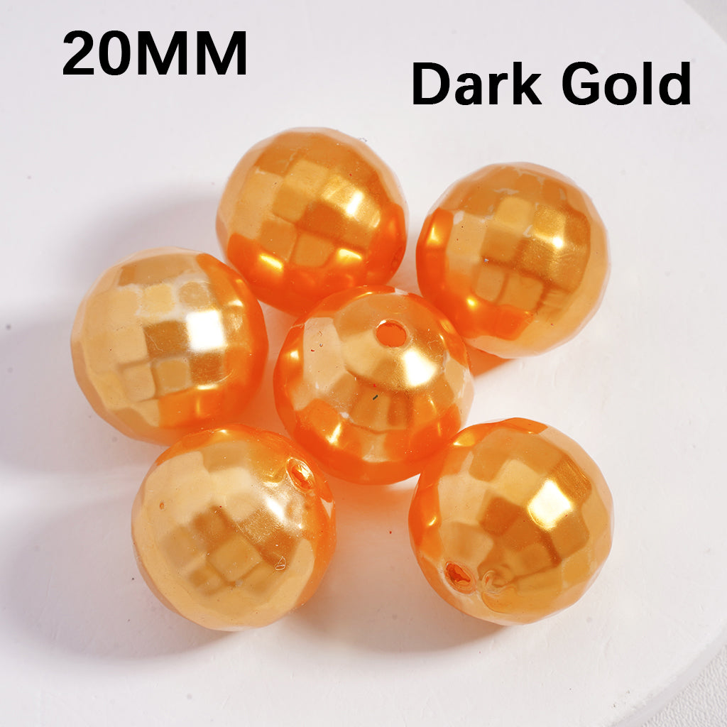 Glossy Round Design Vibrant Multi Color Large Acrylic Beads 20MM (Single Color is available for 120pcs(whole bag) Only)