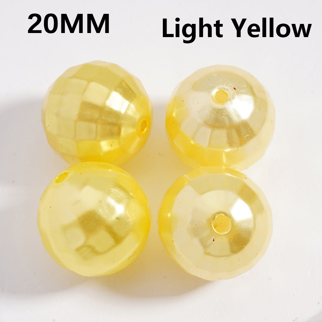 Glossy Round Design Vibrant Multi Color Large Acrylic Beads 20MM (Single Color is available for 120pcs(whole bag) Only)
