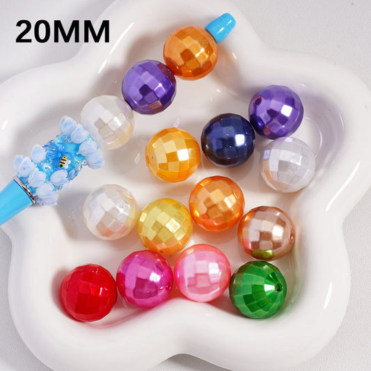 Glossy Round Design Vibrant Multi Color Large Acrylic Beads 20MM (Single Color is available for 120pcs(whole bag) Only)