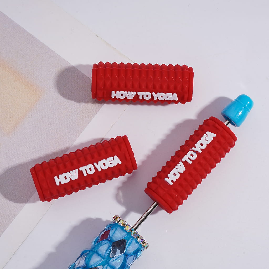 3D Sports Gym Equipment Theme Water Bottle Shape Silicone Focal Beads