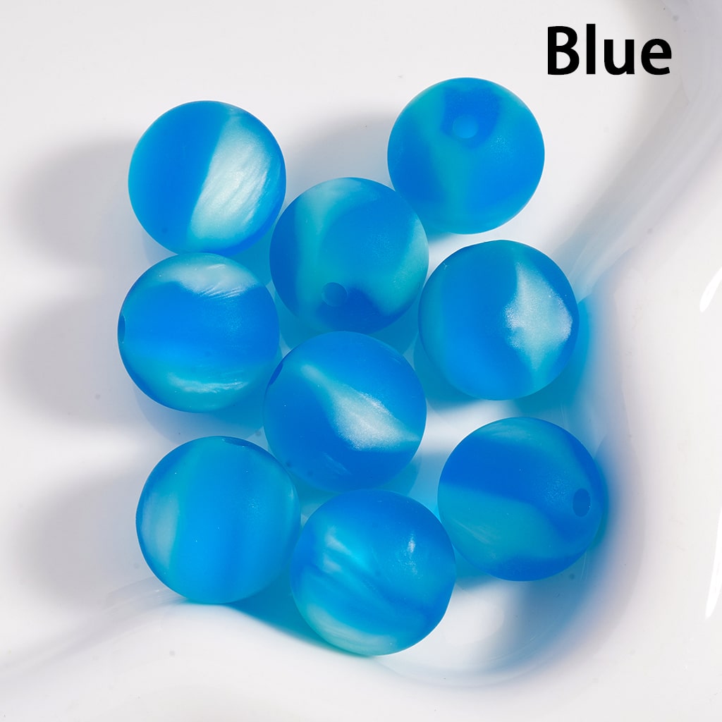Frosted Matte Acrylic Beads Double Color Round 16MM Single Color Option for 200pcs Bag Only