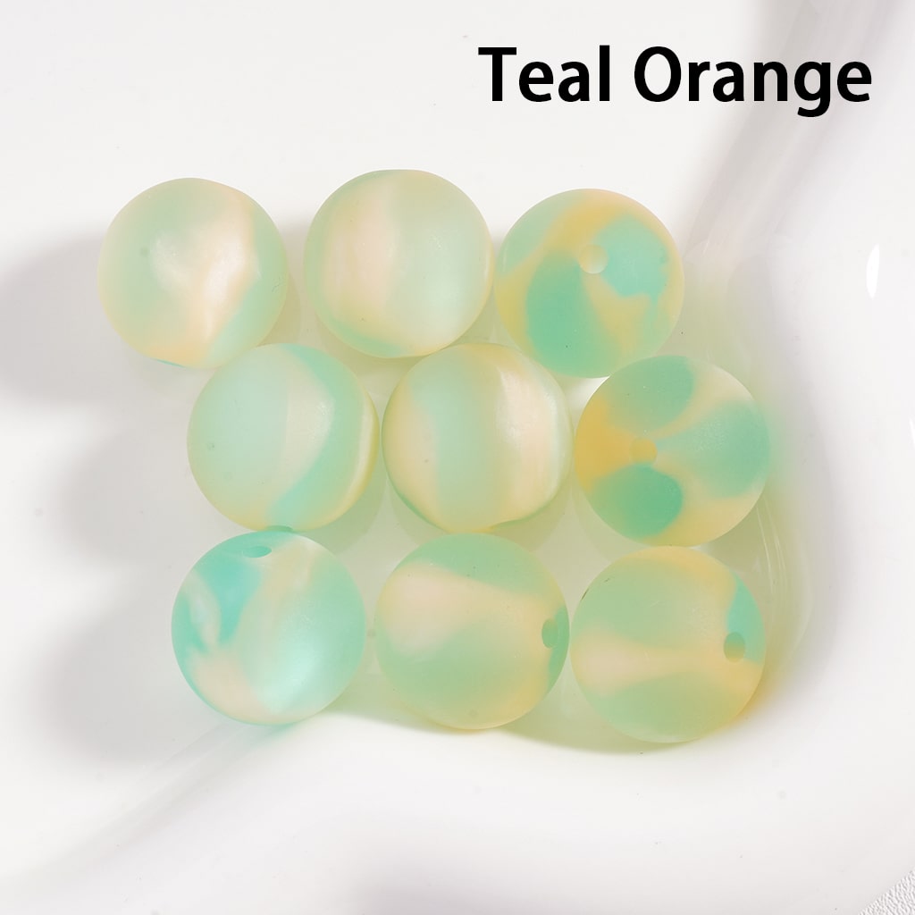 Frosted Matte Acrylic Beads Double Color Round 16MM Single Color Option for 200pcs Bag Only