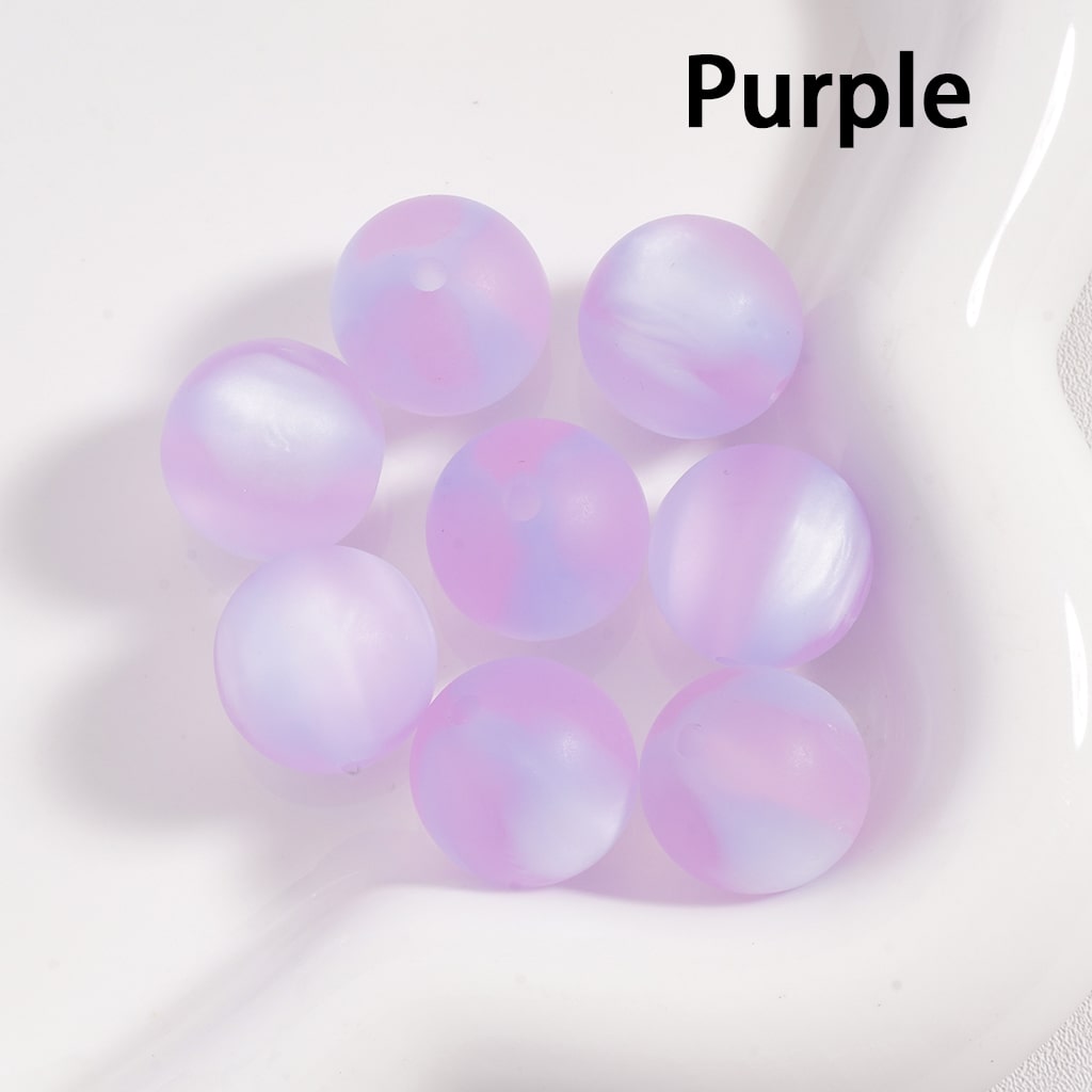 Frosted Matte Acrylic Beads Double Color Round 16MM Single Color Option for 200pcs Bag Only