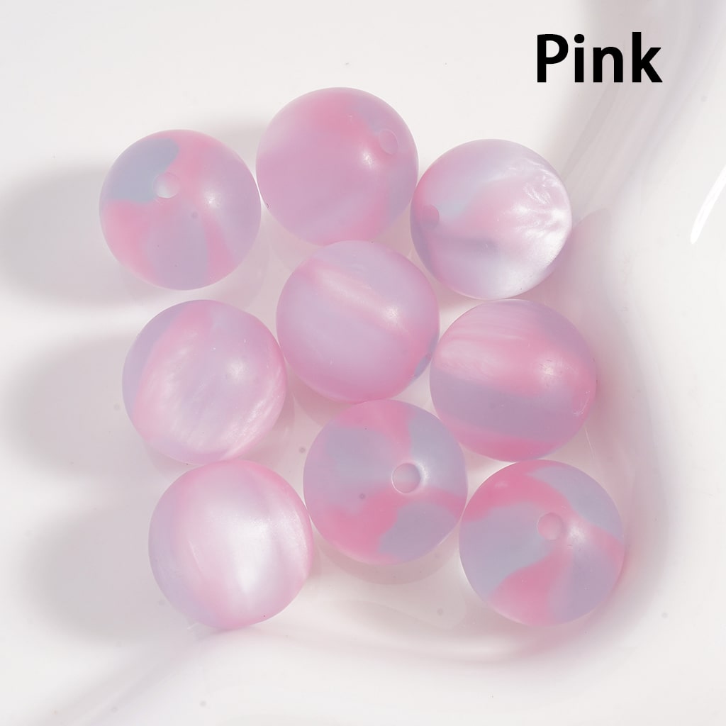 Frosted Matte Acrylic Beads Double Color Round 16MM Single Color Option for 200pcs Bag Only
