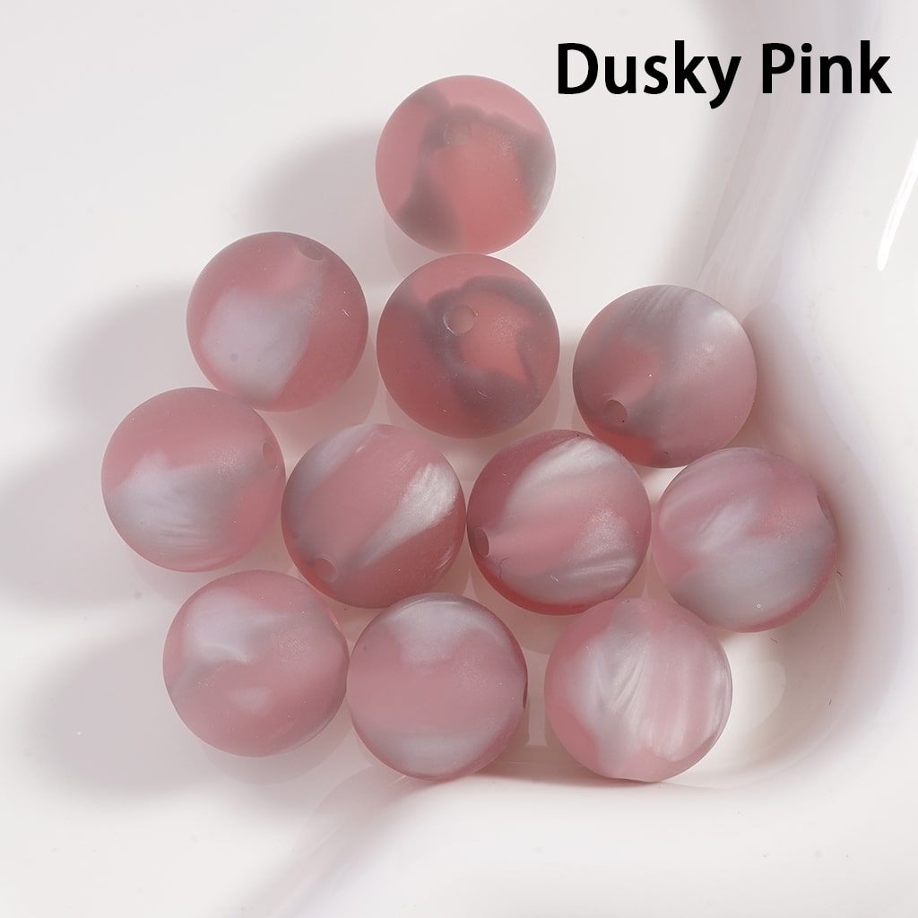 Frosted Matte Acrylic Beads Double Color Round 16MM Single Color Option for 200pcs Bag Only