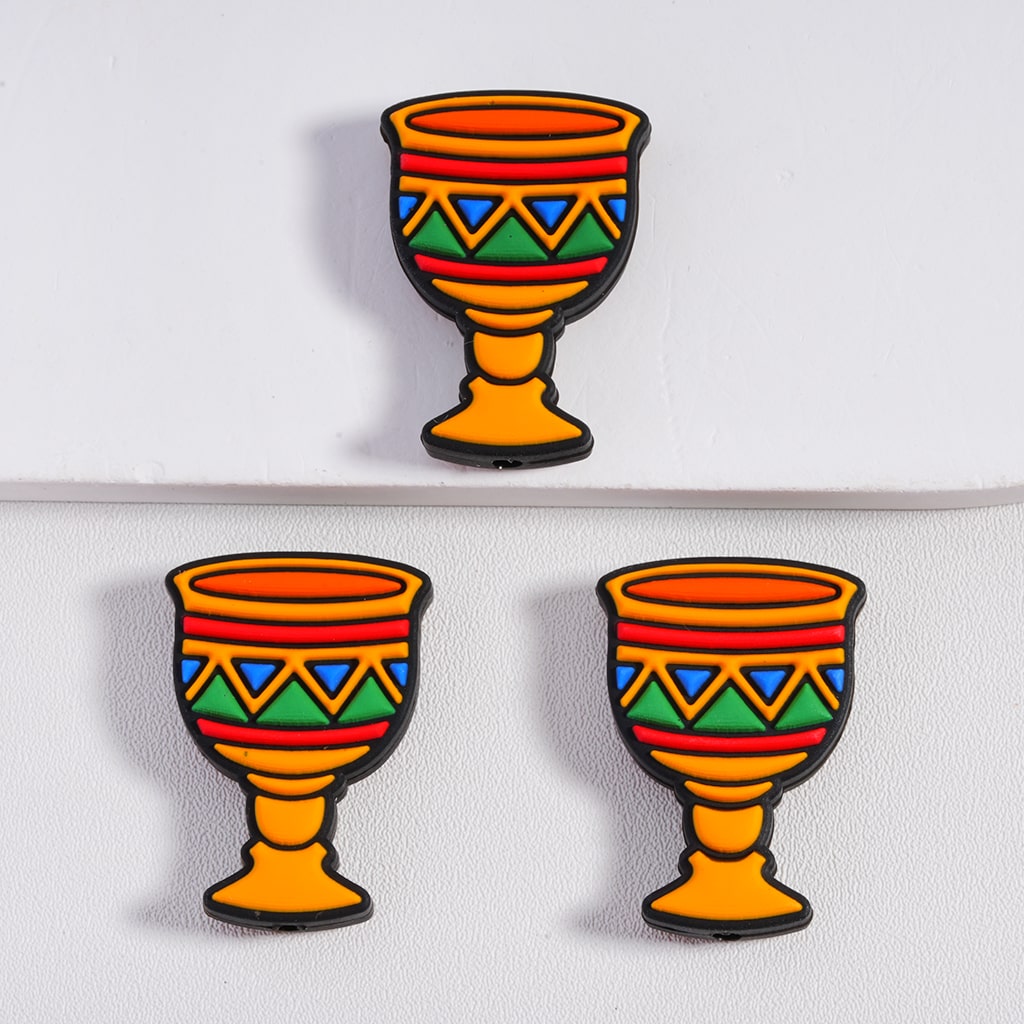 Festive Kwanzaa Celebration Silicone Beads Drum, Candles, Unity Cup & Gift Designs