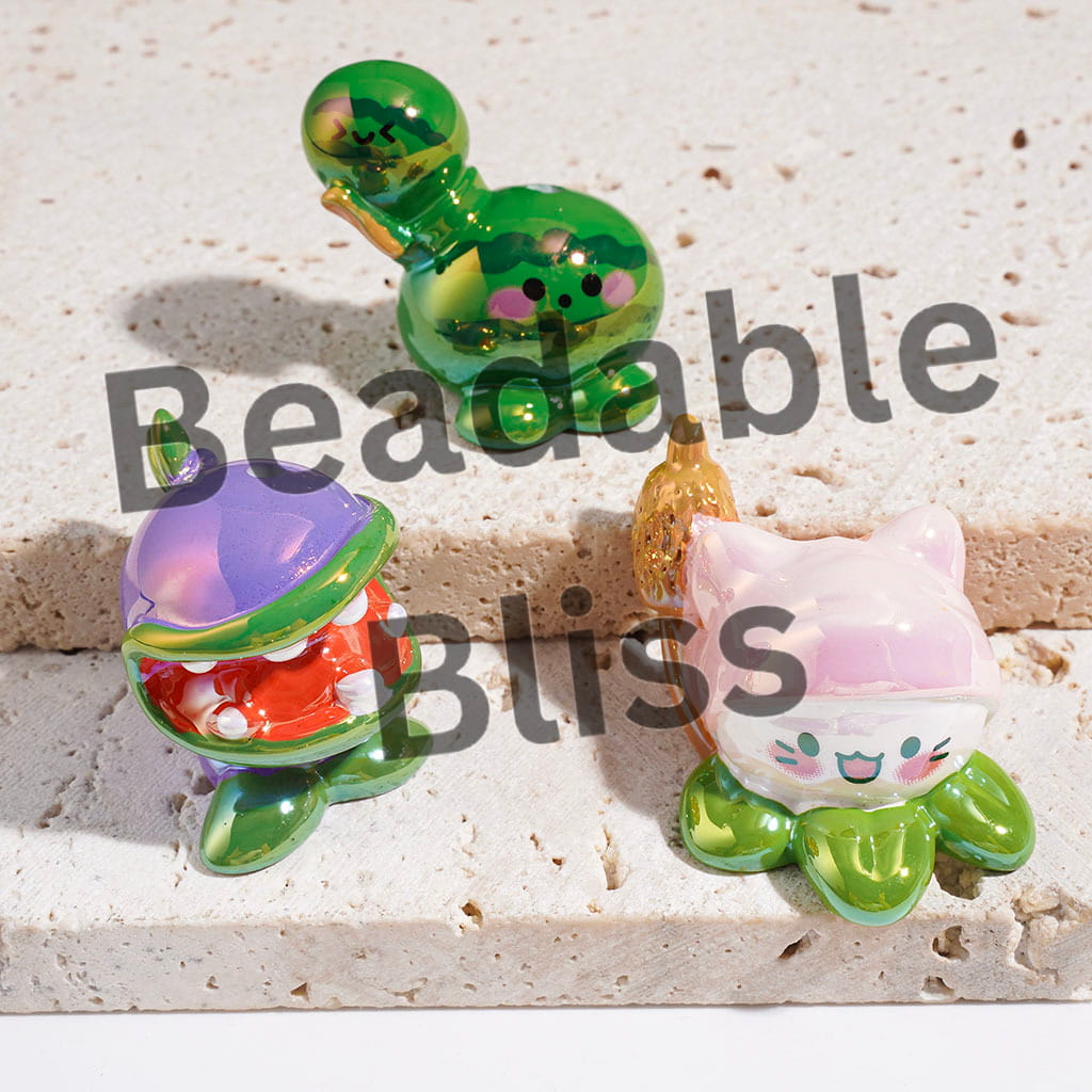 Acrylic Beads UV-Coated Plants PK Zombies Characters Series, Random Mix
