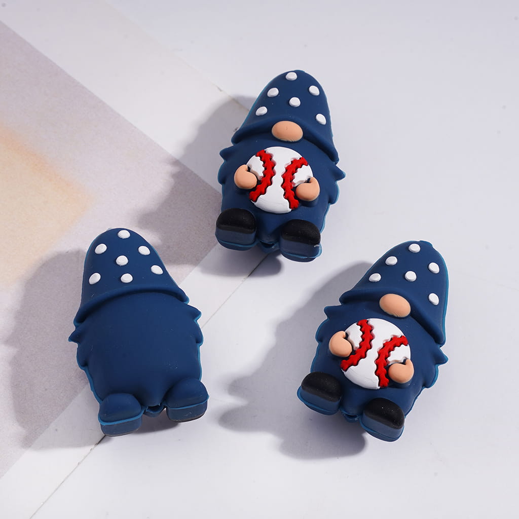 3D Baseball Sports Series shirt shape Silicone Focal Beads