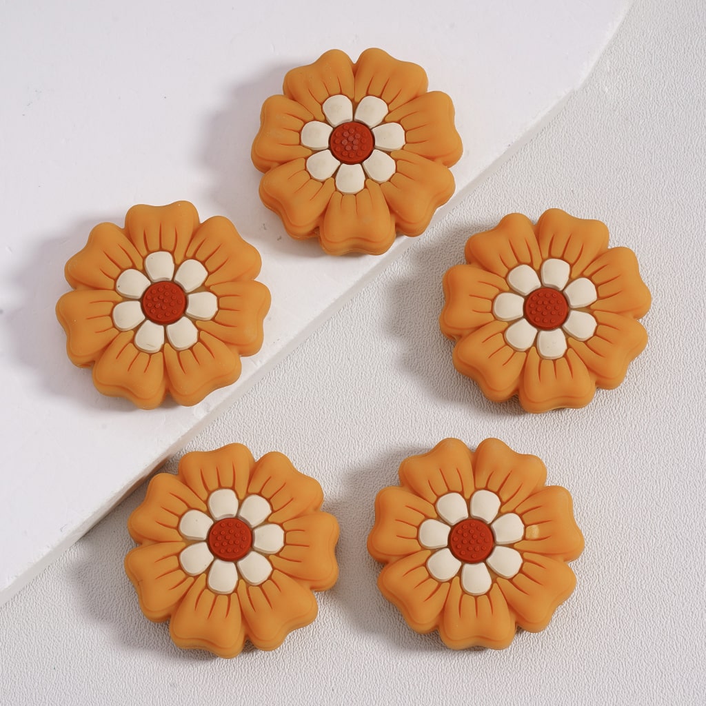 Colorful Mini Flower Series Pastel & Bright Mix Silicone Focal Beads