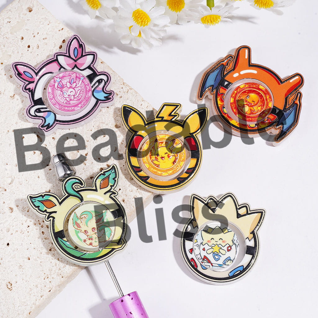 Acrylic Beads Small Monster Character Series, Random Mix (Please Read Description)