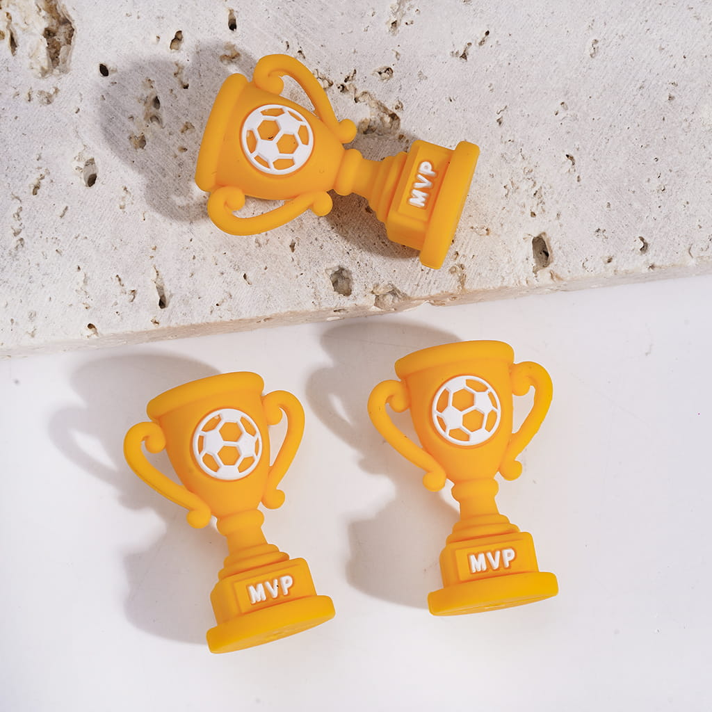 3D Football Soccer Ball Sports Theme Silicone Focal Beads