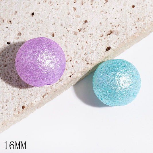 Wrinkled Texture Round Acrylic Beads for DIY Bracelets & Necklaces, 16MM, Multicolor Random Mix