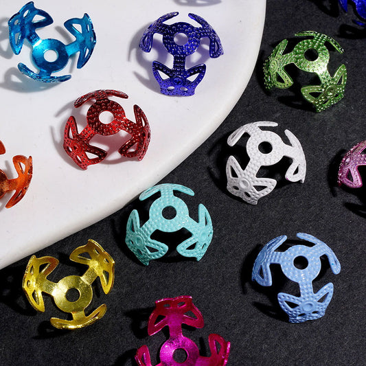 Flower Filigree Metal Bead Caps Cage with Butterflies Random Mix (They Fit 16MM Beads)
