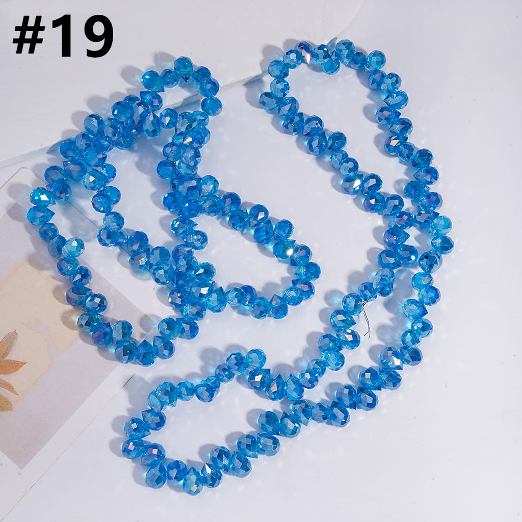 Colorful Polyhedral Water Drop Shape Crystal Chains Strings Bling Bling Acrylic Beads, 11*8MM, Please Read the Description
