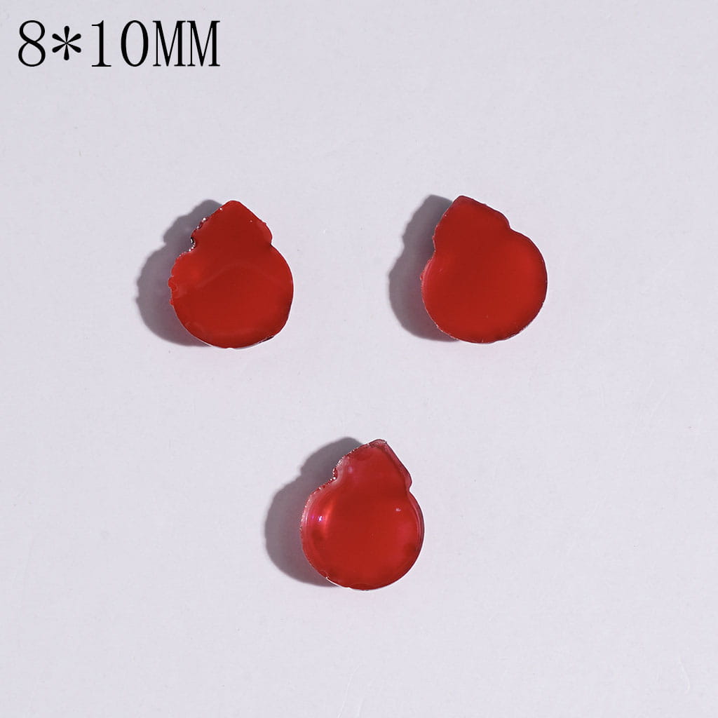 Adorable Tiny Red Ladybugs with Black Spots for DIY Bead Jewelry Accessories, 8*10MM