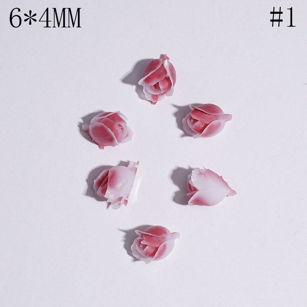 Mini Colorful Tulip-Shaped Beads For DIY Jewelry Accessories, 6*4MM Multi-Color