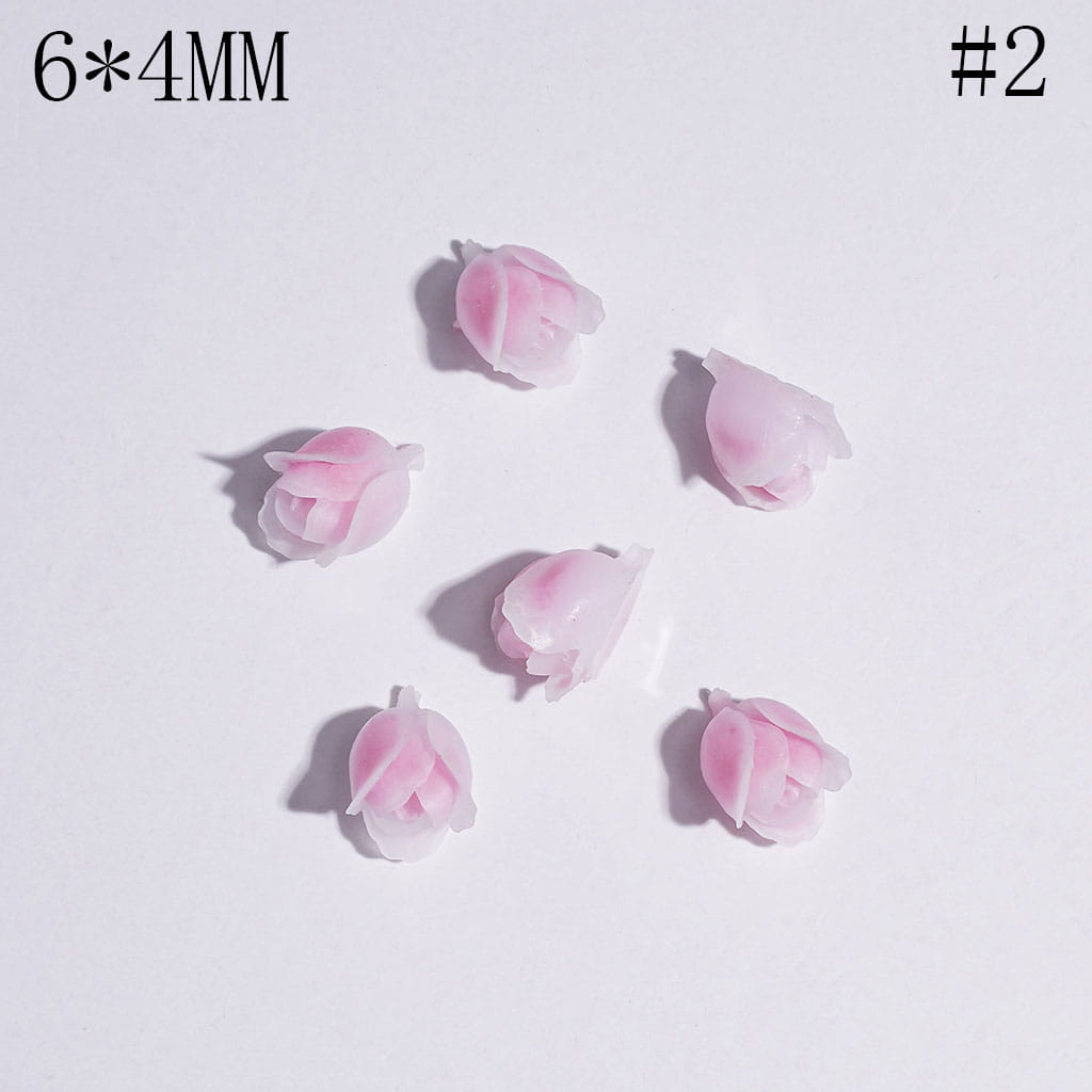 Mini Colorful Tulip-Shaped Beads For DIY Jewelry Accessories, 6*4MM Multi-Color