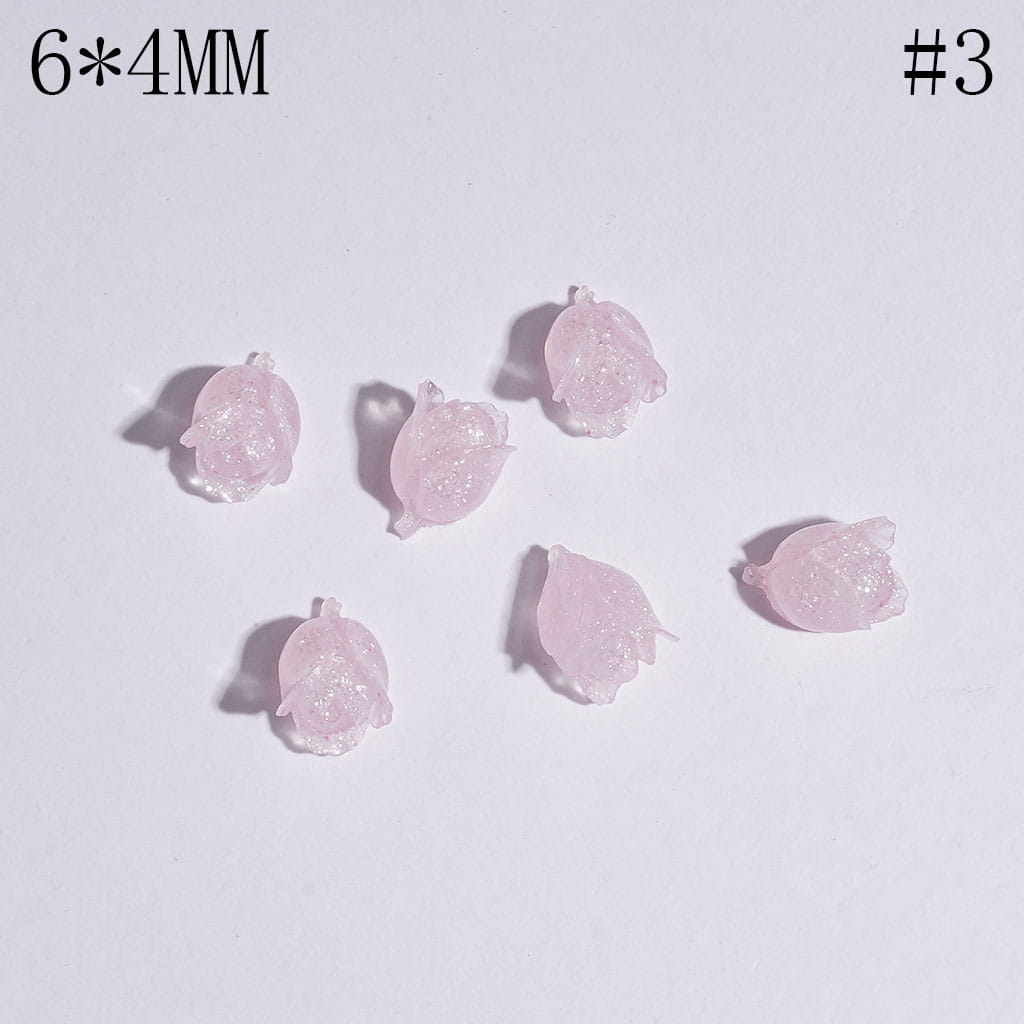 Mini Colorful Tulip-Shaped Beads For DIY Jewelry Accessories, 6*4MM Multi-Color