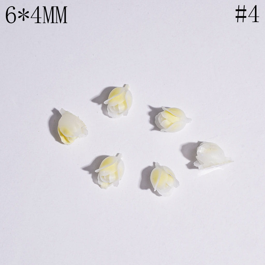 Mini Colorful Tulip-Shaped Beads For DIY Jewelry Accessories, 6*4MM Multi-Color