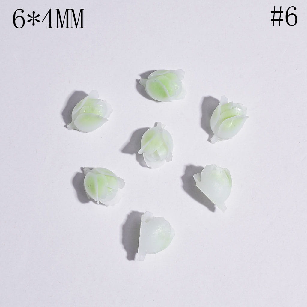 Mini Colorful Tulip-Shaped Beads For DIY Jewelry Accessories, 6*4MM Multi-Color