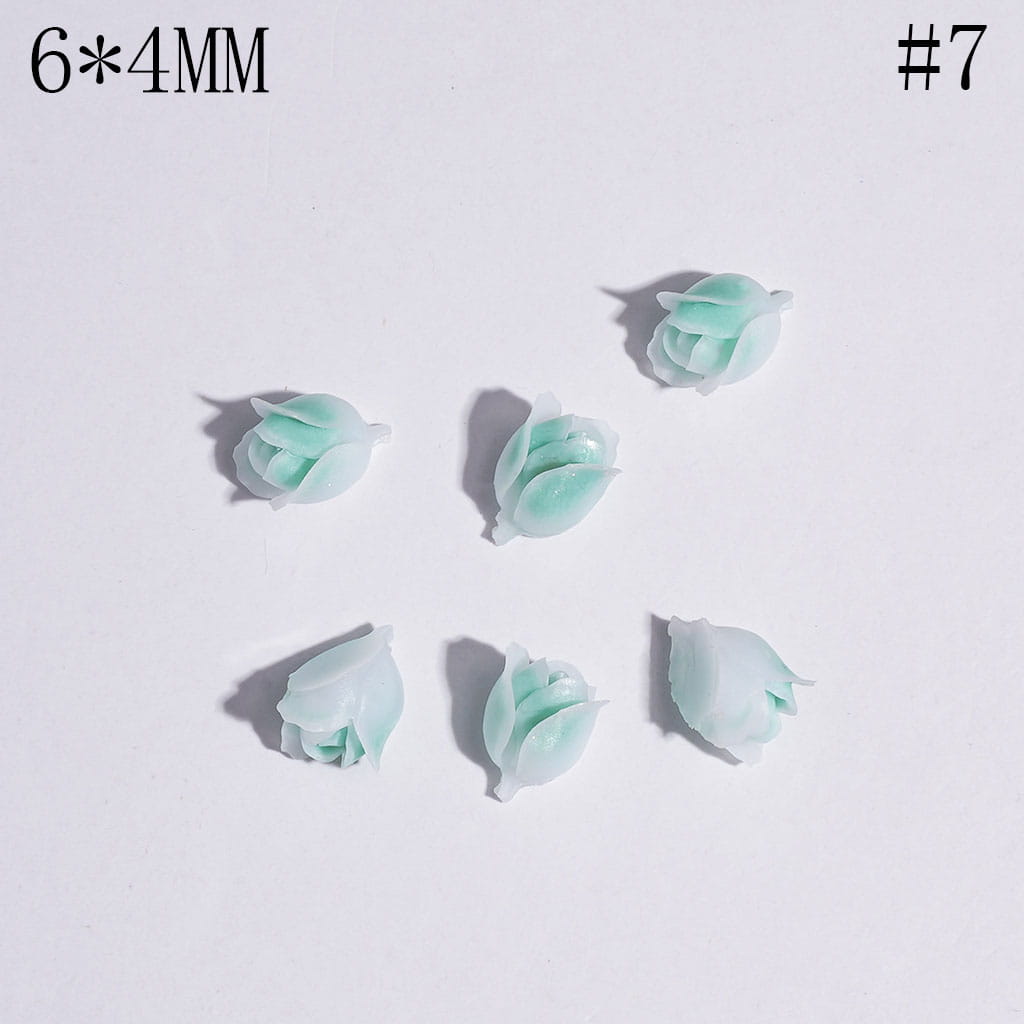 Mini Colorful Tulip-Shaped Beads For DIY Jewelry Accessories, 6*4MM Multi-Color