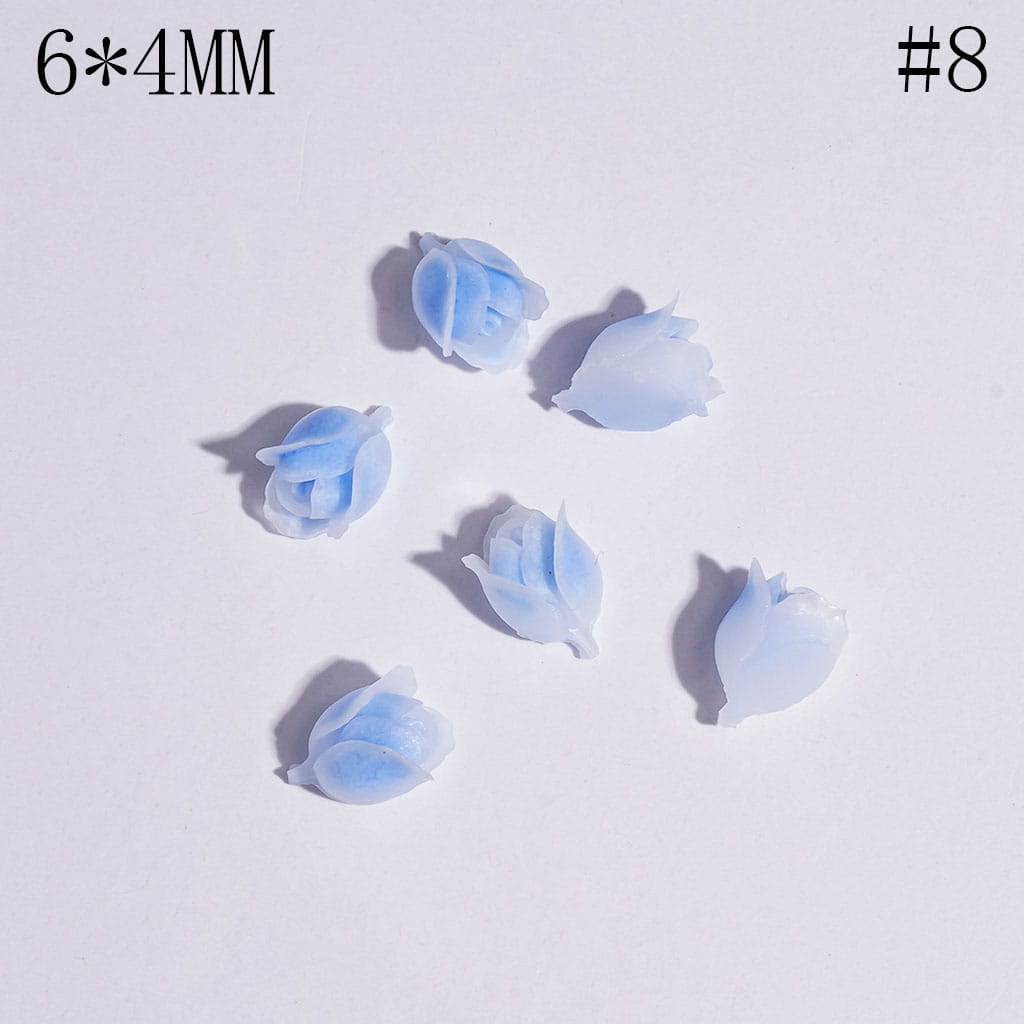 Mini Colorful Tulip-Shaped Beads For DIY Jewelry Accessories, 6*4MM Multi-Color