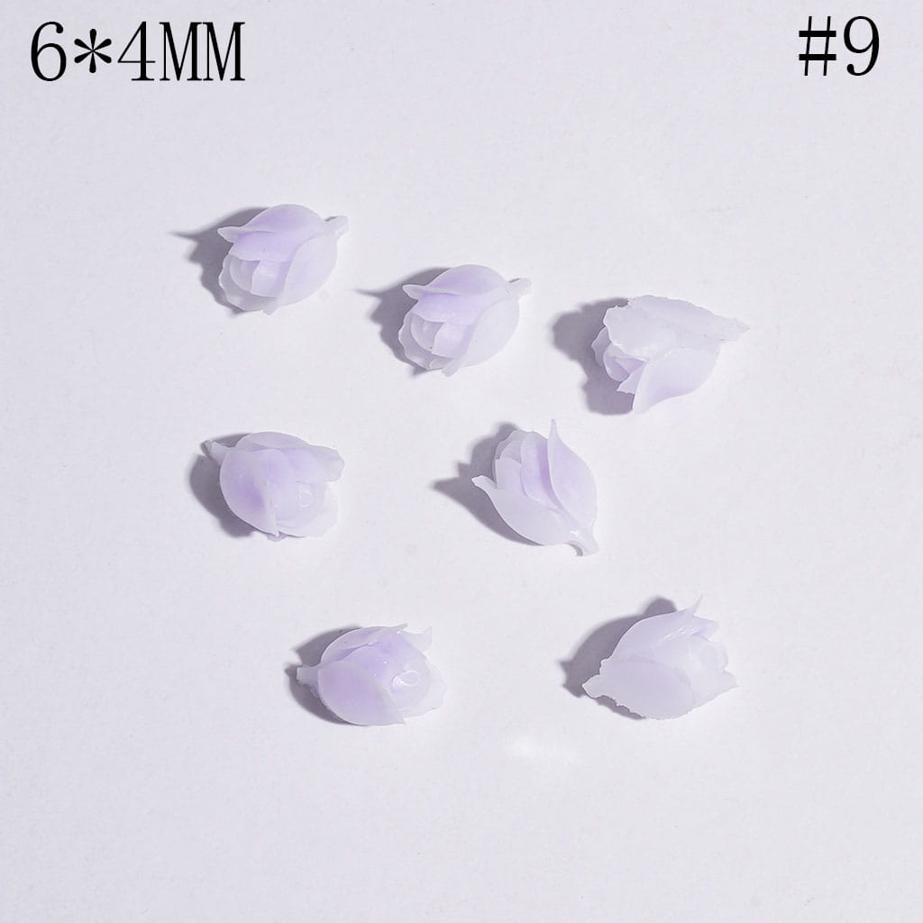 Mini Colorful Tulip-Shaped Beads For DIY Jewelry Accessories, 6*4MM Multi-Color
