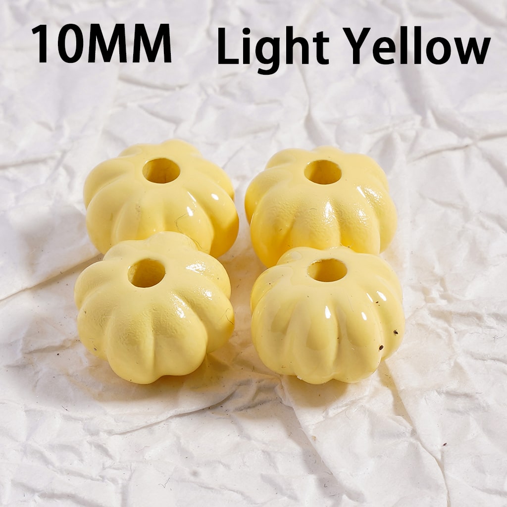 Mini Pumpkin Shaped Acrylic Beads Solid Color or Mixed 10MM (Single Color Available for 500pcs Whole Bag Only)
