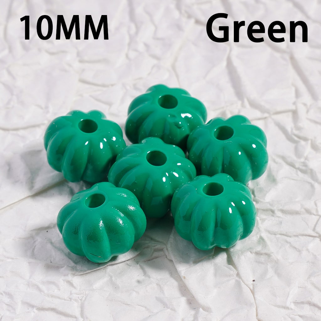 Mini Pumpkin Shaped Acrylic Beads Solid Color or Mixed 10MM (Single Color Available for 500pcs Whole Bag Only)