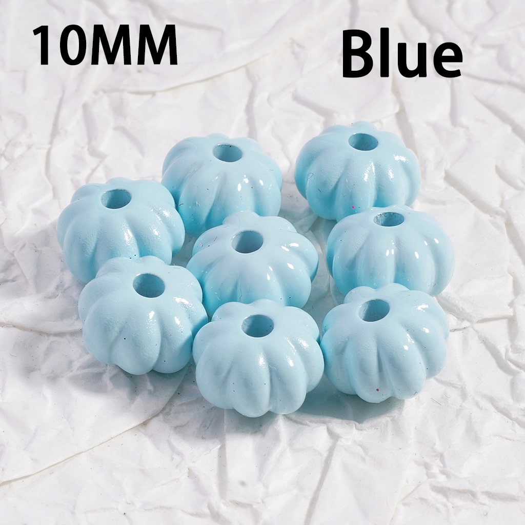 Mini Pumpkin Shaped Acrylic Beads Solid Color or Mixed 10MM (Single Color Available for 500pcs Whole Bag Only)